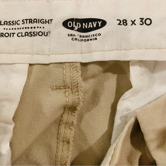 Old Navy Mens Khakis 28x30 Classic Straight Pants - Picture 4 of 4